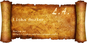Liska Aszter névjegykártya